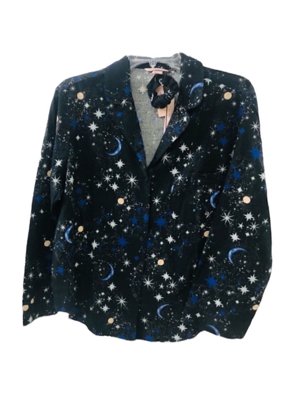 Victoria's Secret Starry Nights Hair Scrunched & Matching Top NEW